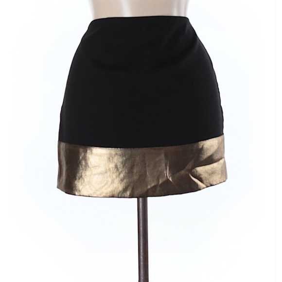 Express Black and Gold Skirt - Picture 2 of 8